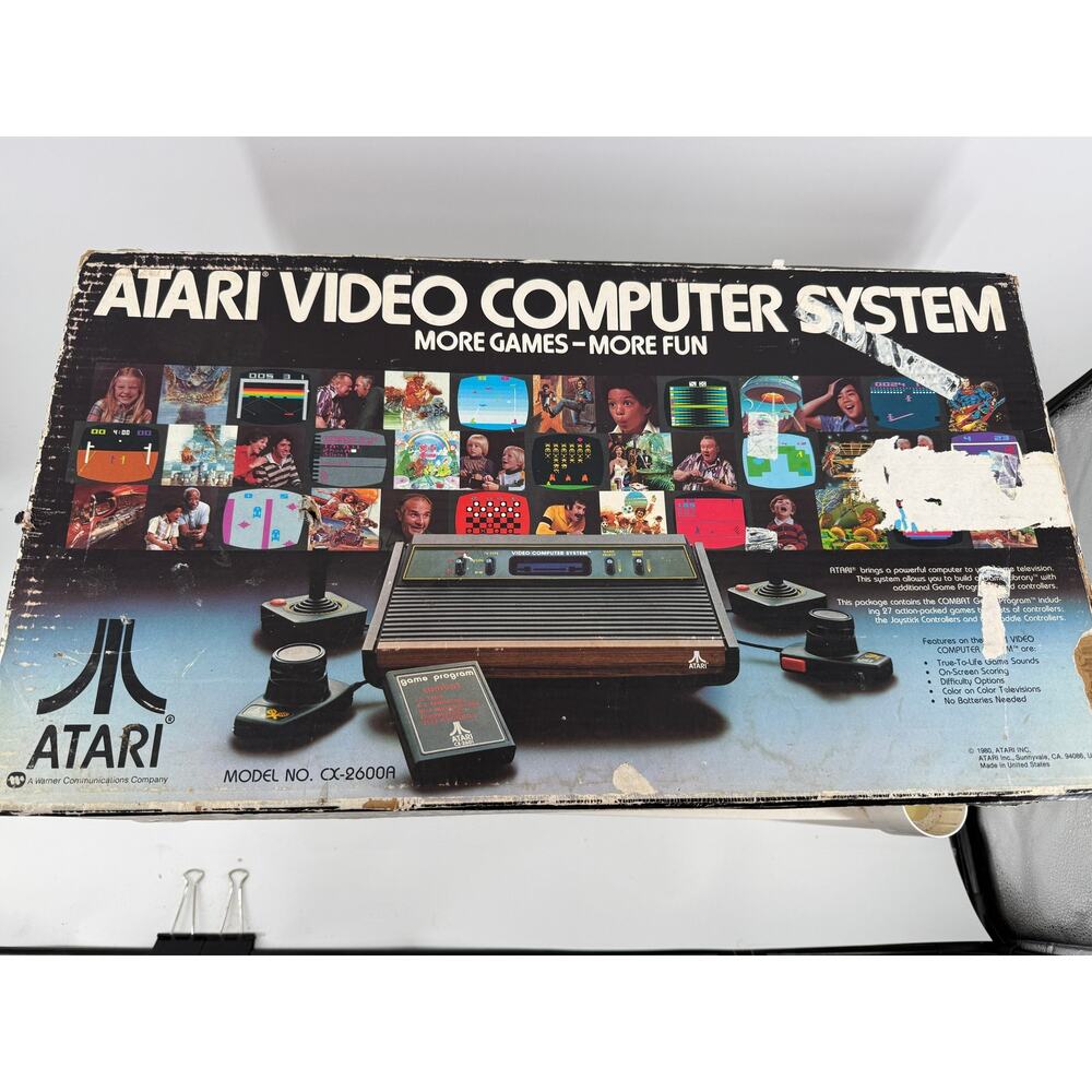 Atari 2600 Video Computer System Original Box Paddle Controllers Untested - Picture 3 of 8